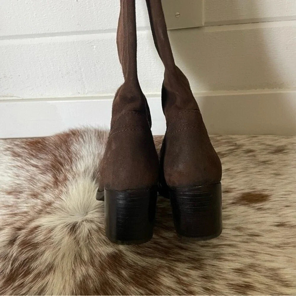 FRYE AUTUMN SHIELD TALL WOMEN’S SUEDE SLIP ON CASUAL DRESS BOOT-SIZE 5.5 B - Picture 13 of 16